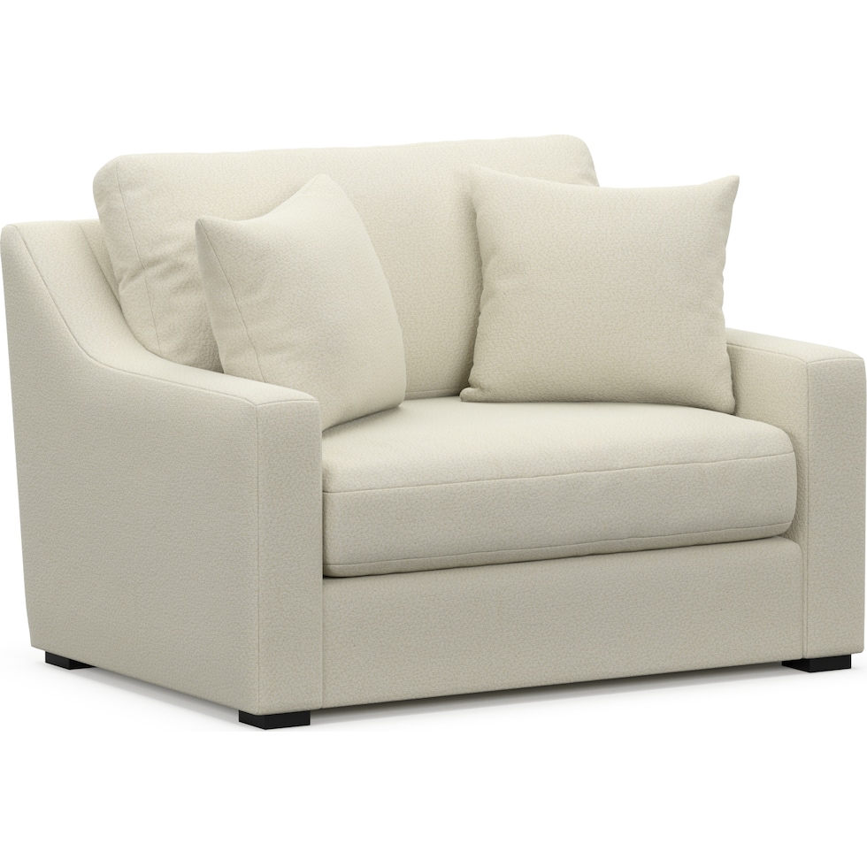 dobson white chair and a half   