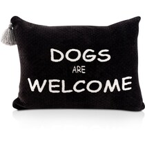 dog lovers black accent pillow   