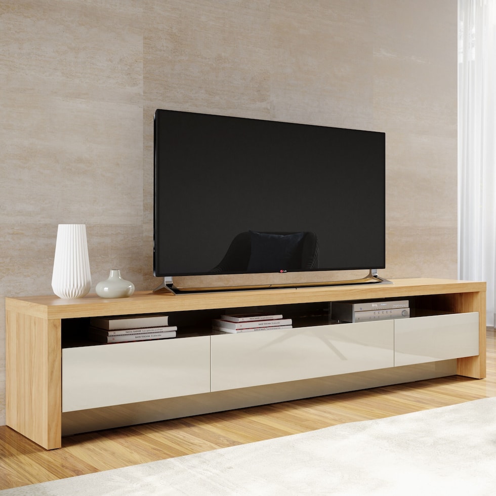 dom light brown tv stand   