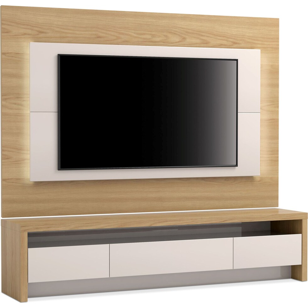 dom light brown tv stand   