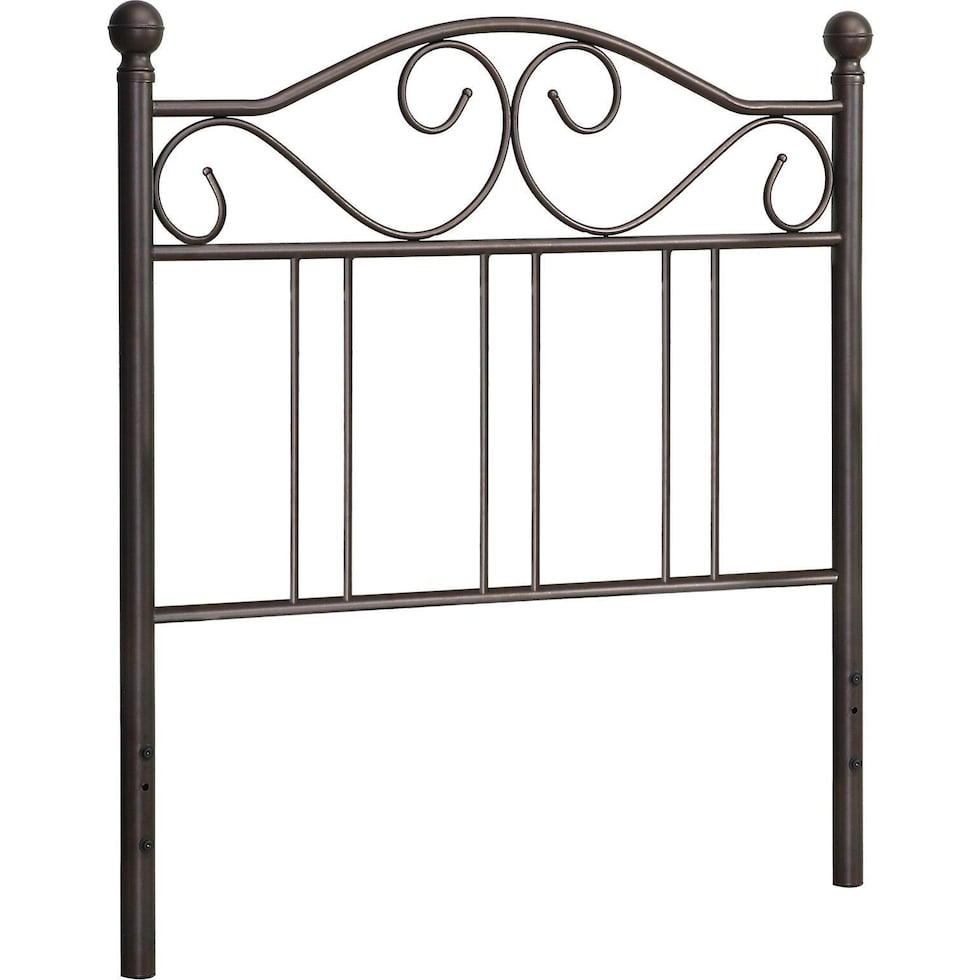 dominique bronze twin headboard   