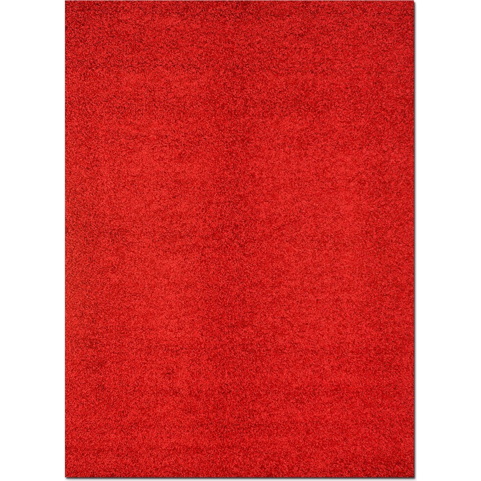 domino red shag red area rug ' x '   