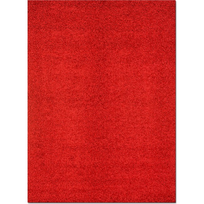 Rugs - Domino Shag Area Rug - Red