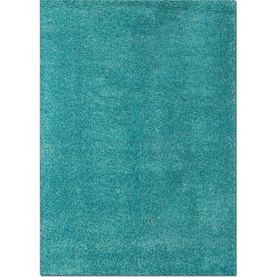 domino turquoise shag blue area rug ' x '   