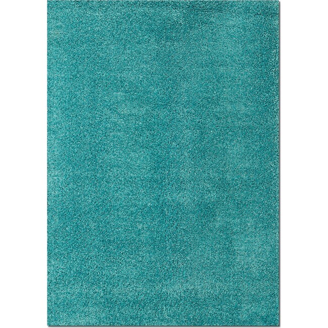 Rugs - Domino Shag Area Rug - Turquoise