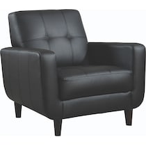 donald black accent chair   
