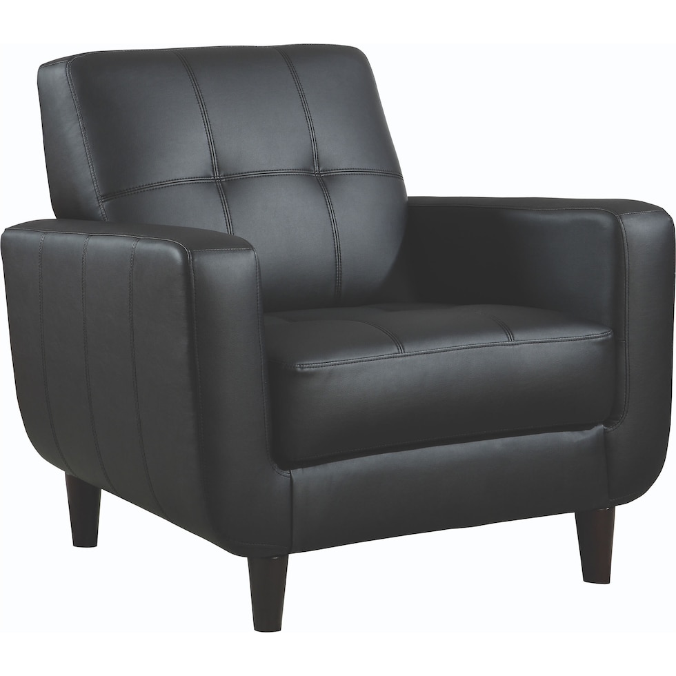 donald black accent chair   