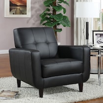 donald black accent chair   