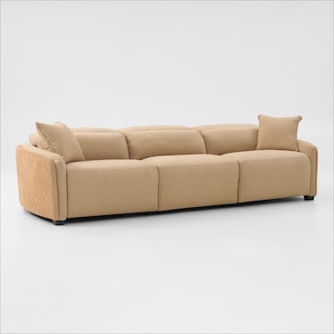 Donovan Dual-Power 3-Piece Reclining Sofa - Sand