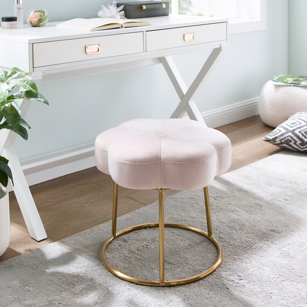 dora pink vanity stool   
