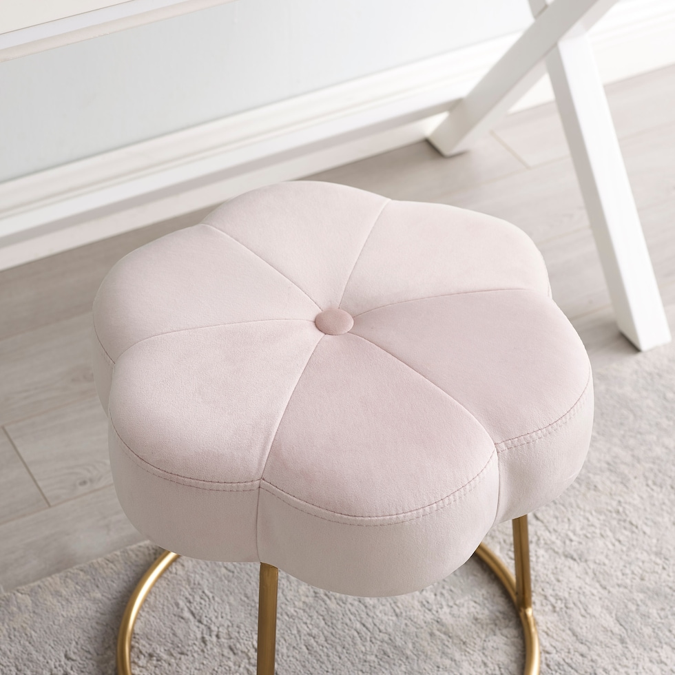 dora pink vanity stool   
