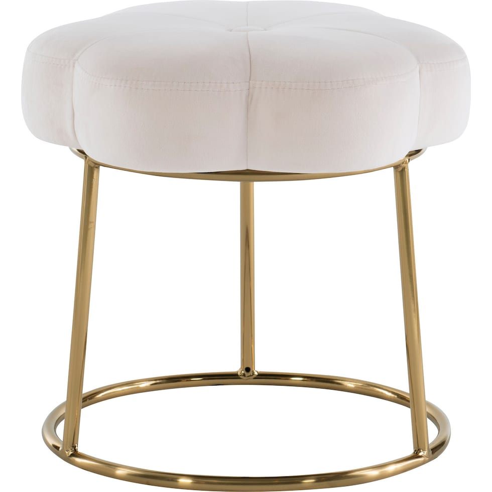 dora white vanity stool   