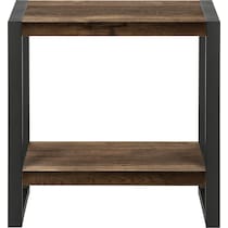 doran brown black end table   