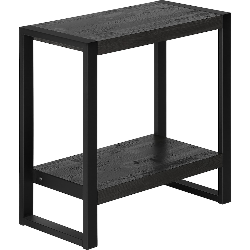 doran dark gray black end table   