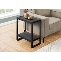 doran dark gray black end table   