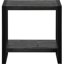 doran dark gray black end table   