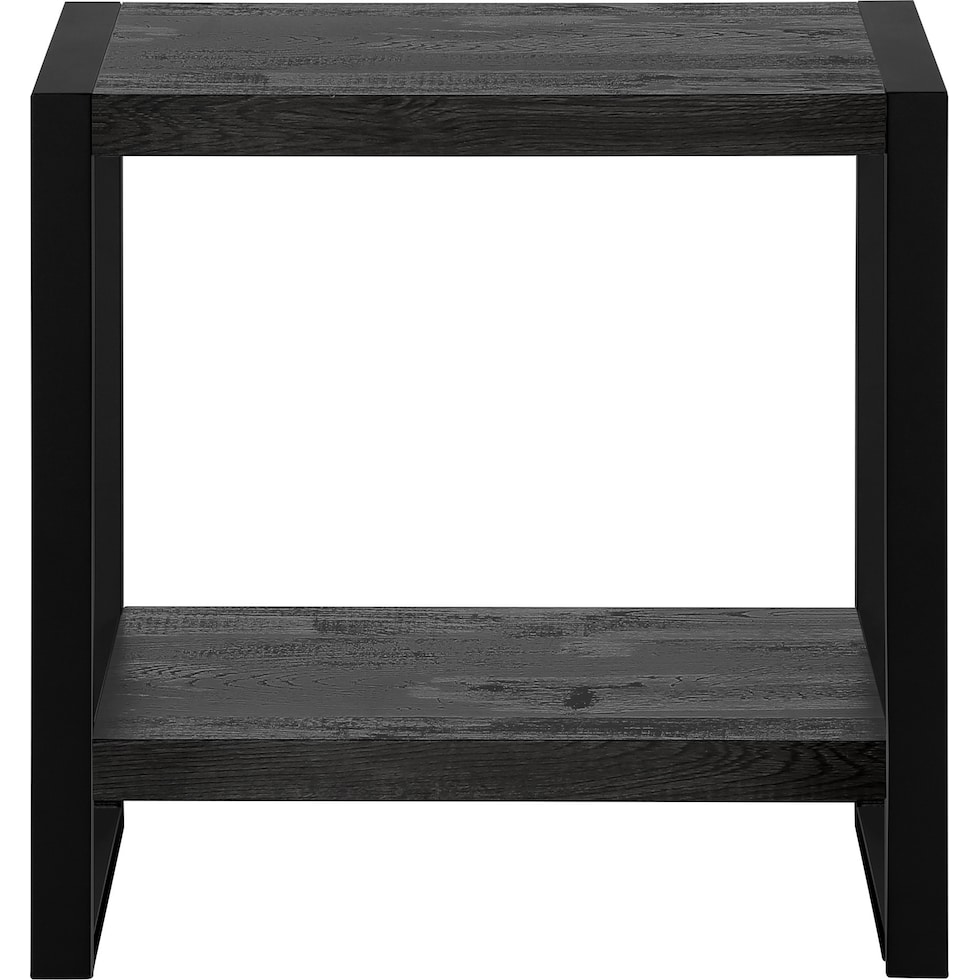 doran dark gray black end table   