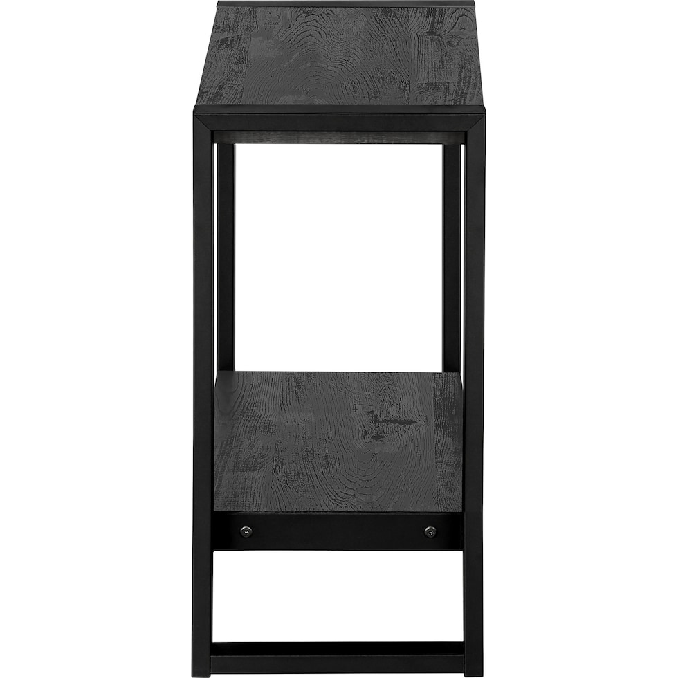 doran dark gray black end table   