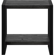 doran dark gray black end table   