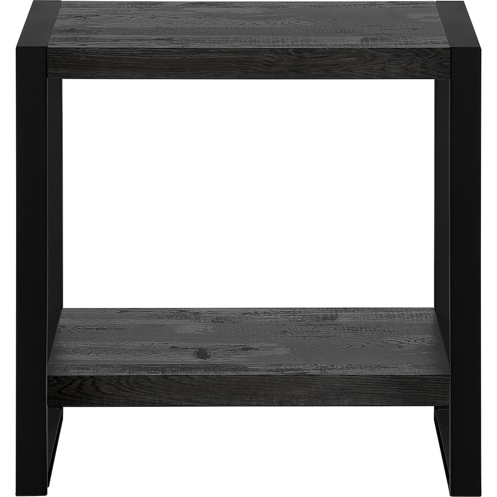 doran dark gray black end table   