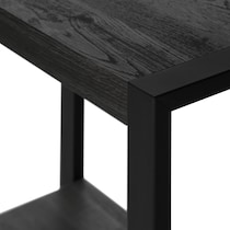 doran dark gray black end table   