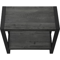 doran dark gray black end table   