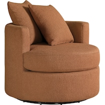doreen orange swivel chair   
