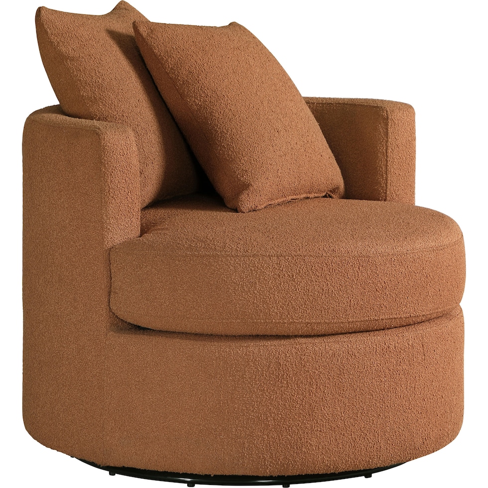 doreen orange swivel chair   
