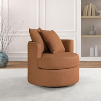 doreen orange swivel chair   