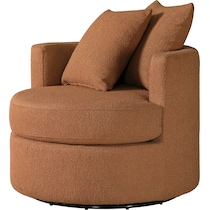 doreen orange swivel chair   