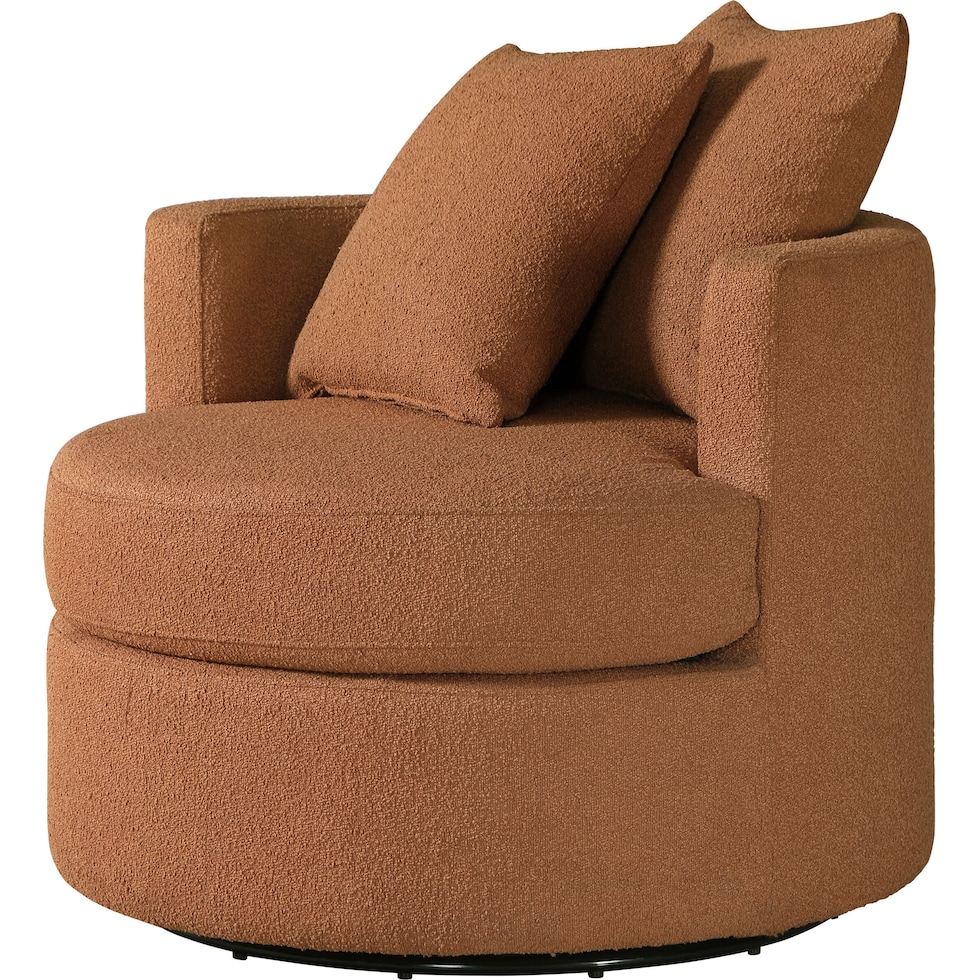 doreen orange swivel chair   