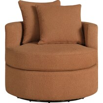 doreen orange swivel chair   