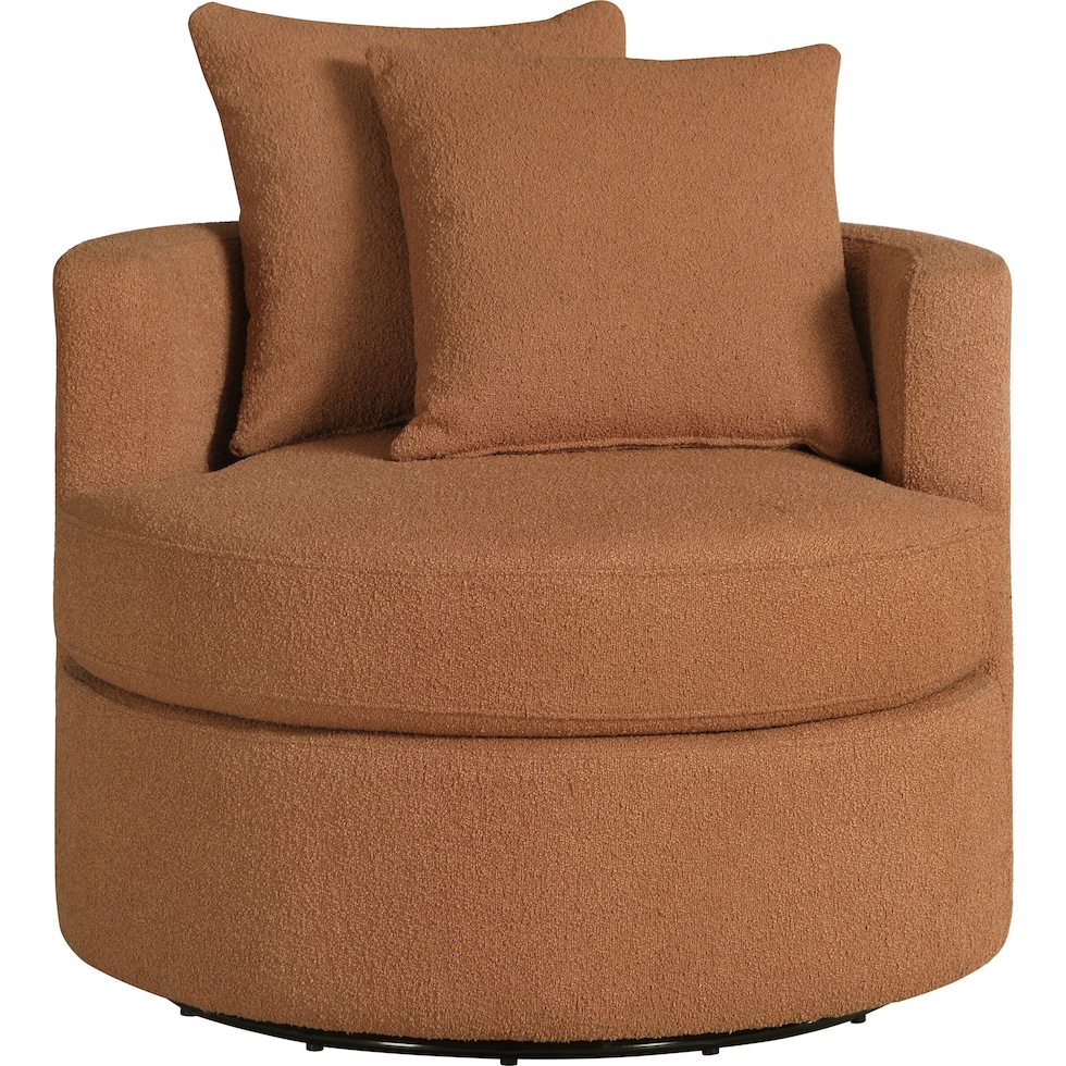 doreen orange swivel chair   