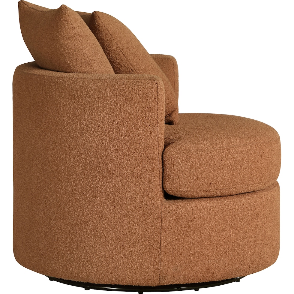 doreen orange swivel chair   