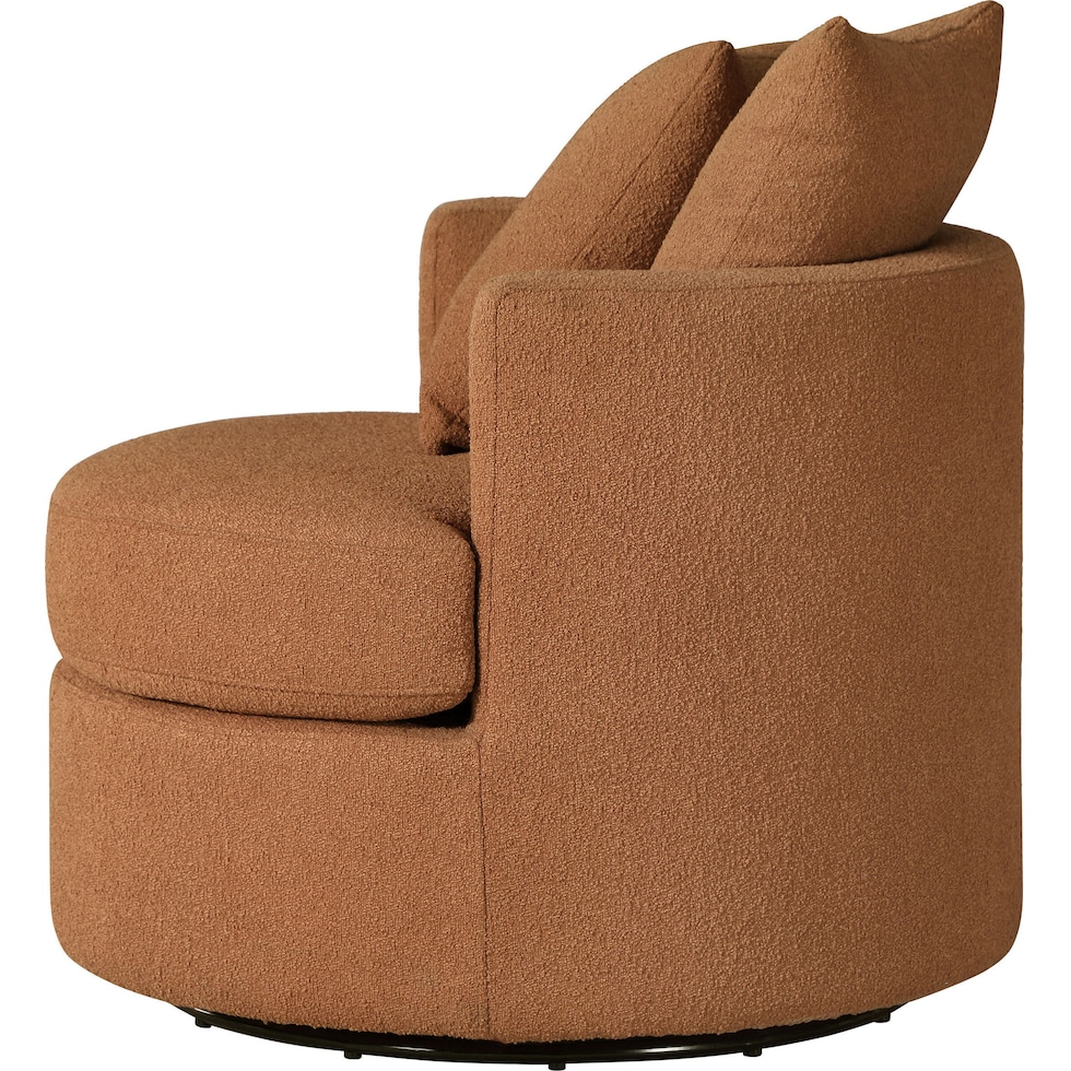doreen orange swivel chair   