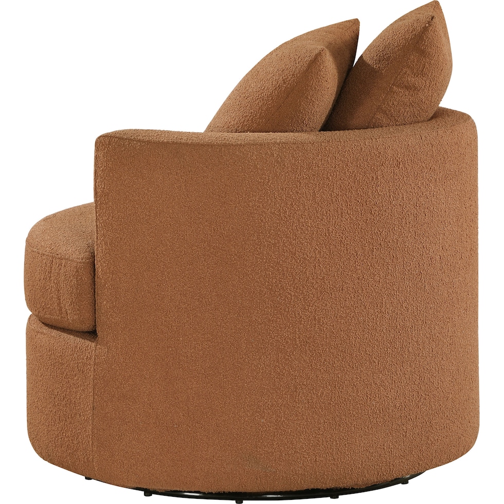 doreen orange swivel chair   