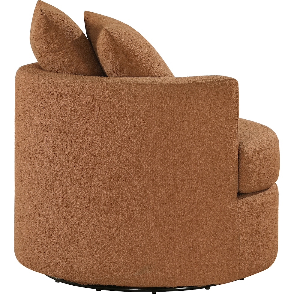 doreen orange swivel chair   