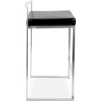 doric black counter height stool   