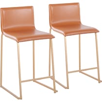 doric light brown counter height stool   