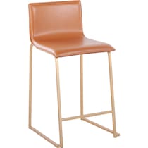 doric light brown counter height stool   