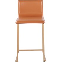 doric light brown counter height stool   