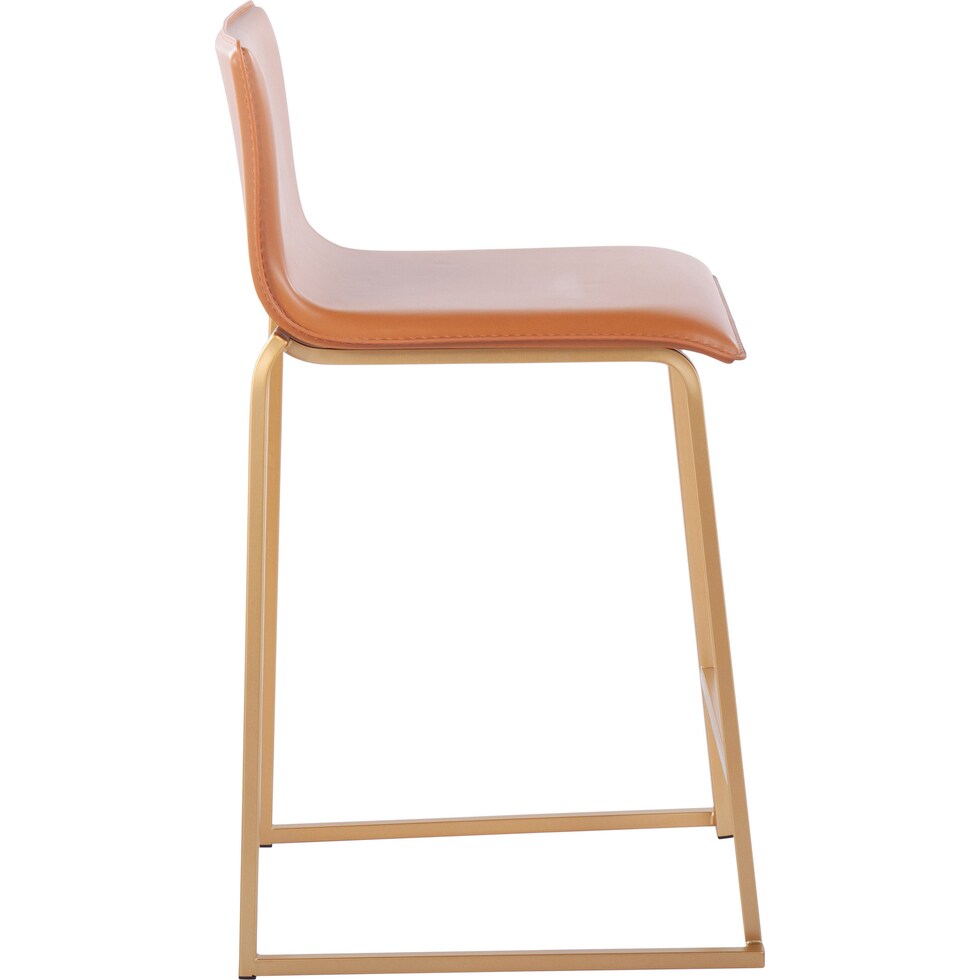doric light brown counter height stool   