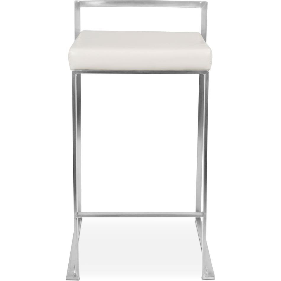 doric white  pack counter height stools   