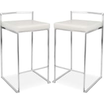 doric white  pack counter height stools   