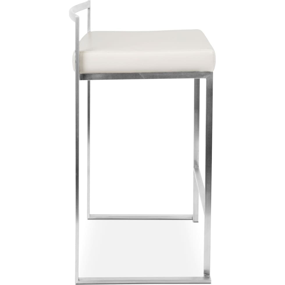 doric white counter height stool   