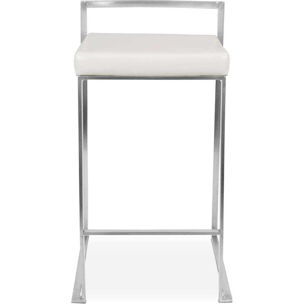 doric white counter height stool   
