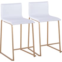 doric white counter height stool   