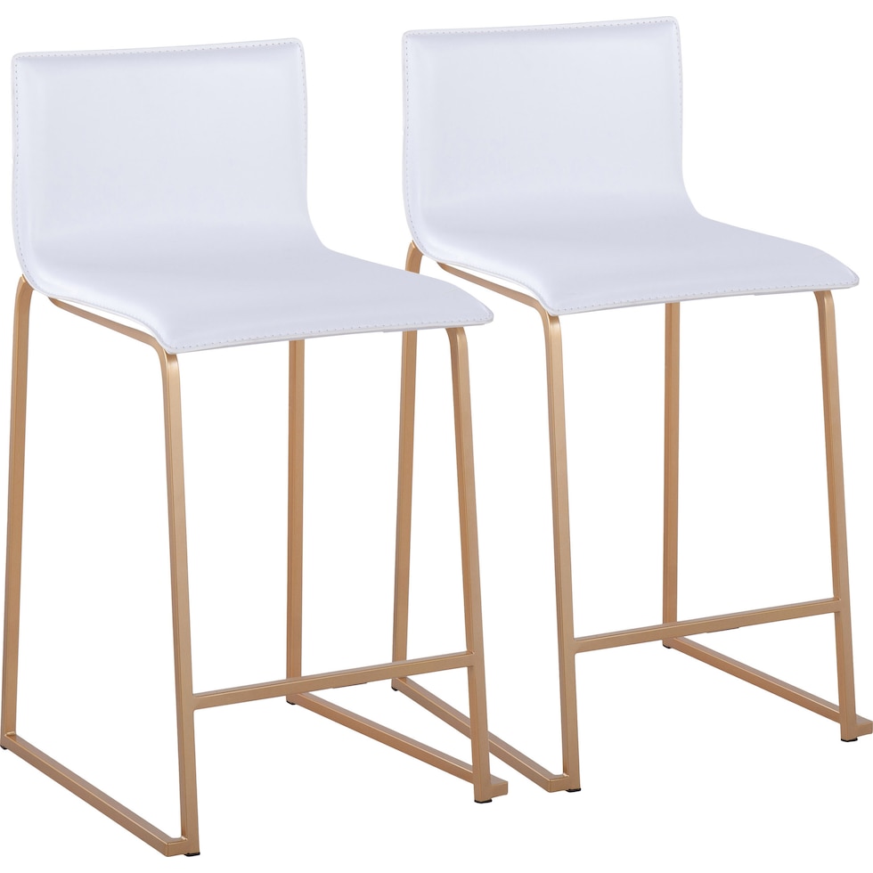 doric white counter height stool   