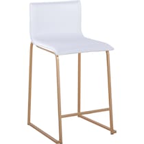 doric white counter height stool   