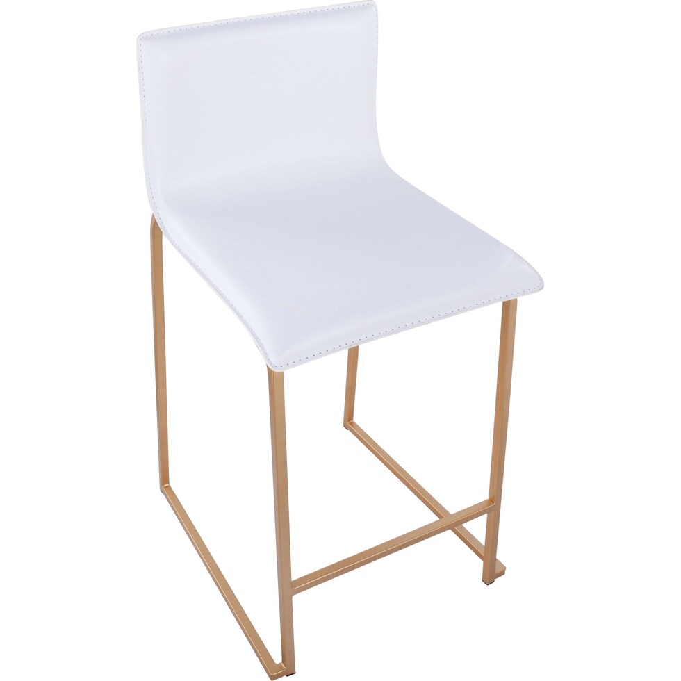 doric white counter height stool   